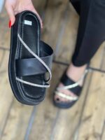 صندل سه بند نگینی لژدار