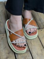 صندل سه بند نگینی لژدار - تصویر 2