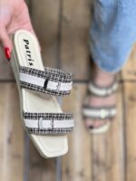 صندل دوبند سگکی کنفی تخت