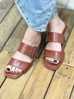 صندل دو بند تک سگک پاشنه pvc