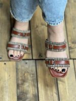 صندل دوبند سگکی کنفی تخت