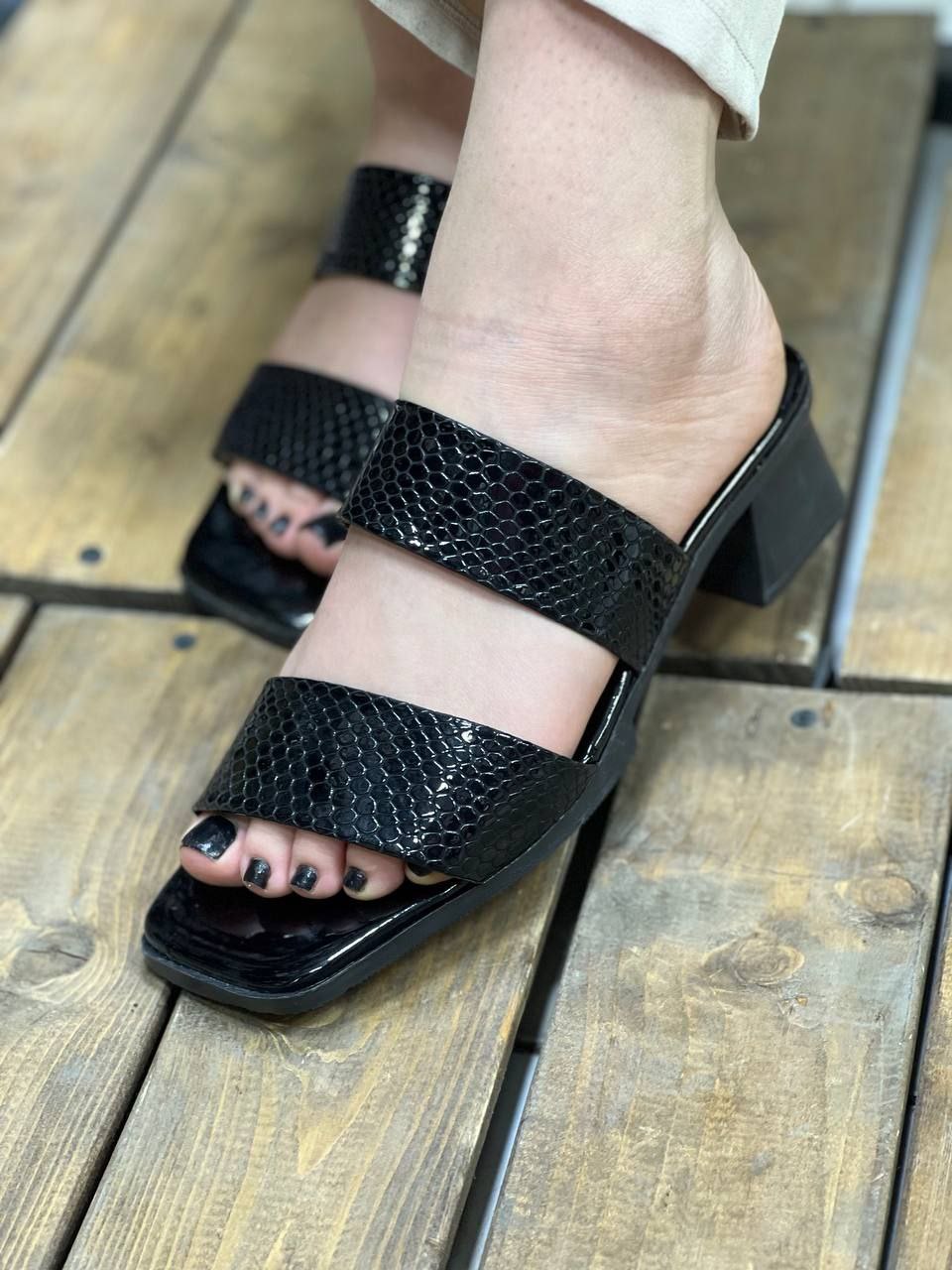 صندل دو بند ماری پاشنه pcv