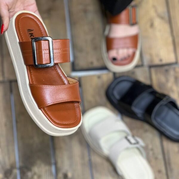 صندل دو بند پهن تک سگک