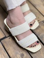 صندل دو بند کنفی مروارید