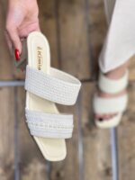 صندل دو بند کنفی مروارید