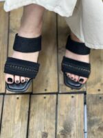 صندل دو بند کنفی مروارید