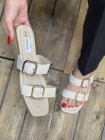 صندل دوبند سگک ساده تخت