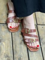 صندل سه بند ضربدری کمربندی تخت