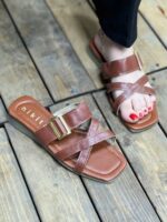 صندل سه بند ضربدری با سگک تخت