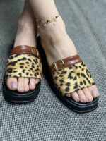 فروش صندل مراکشی پلنگی لژ عسلی