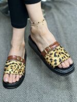 صندل مراکشی پلنگی لژ عسلی