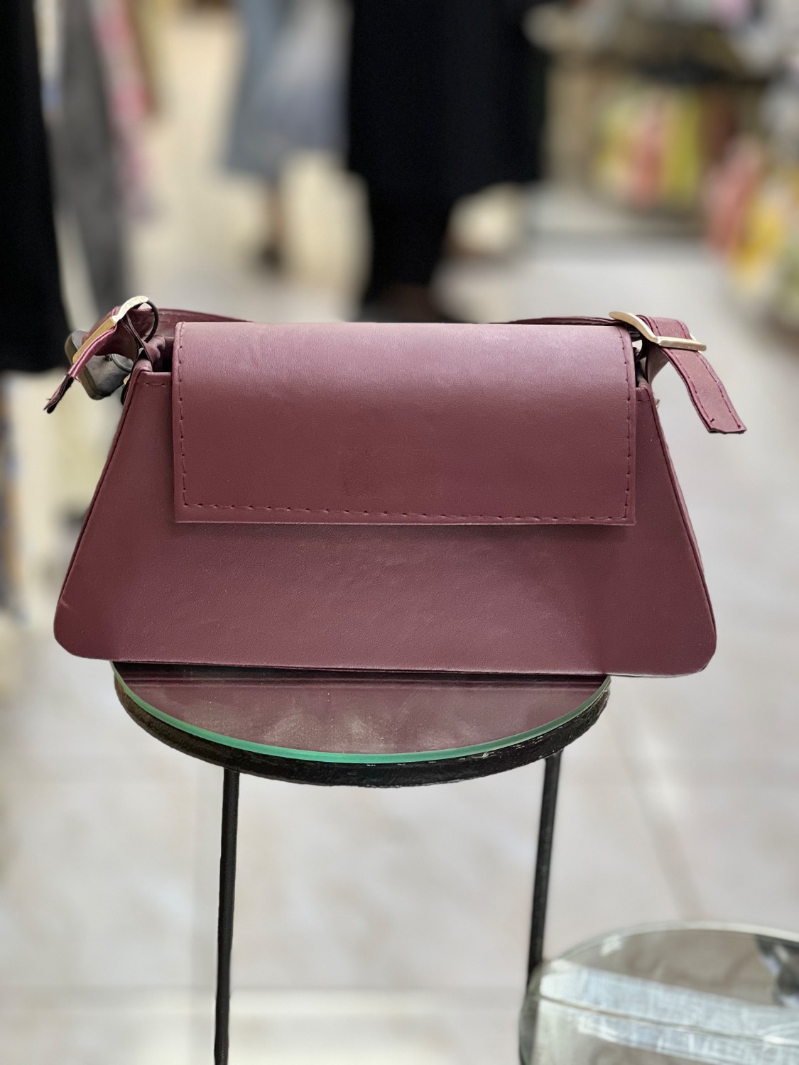 کیف زرشکی ساده