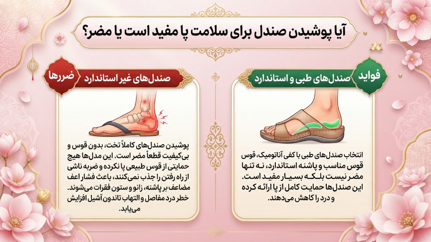 چرا پوشیدن صندل برای پا مفید است