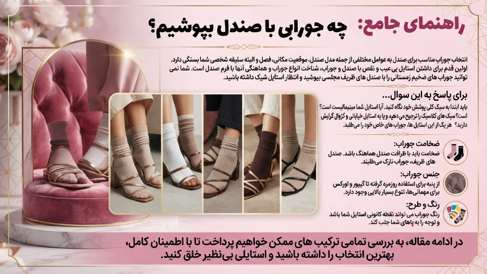 چه جورابی را با صندل بپوشم؟
