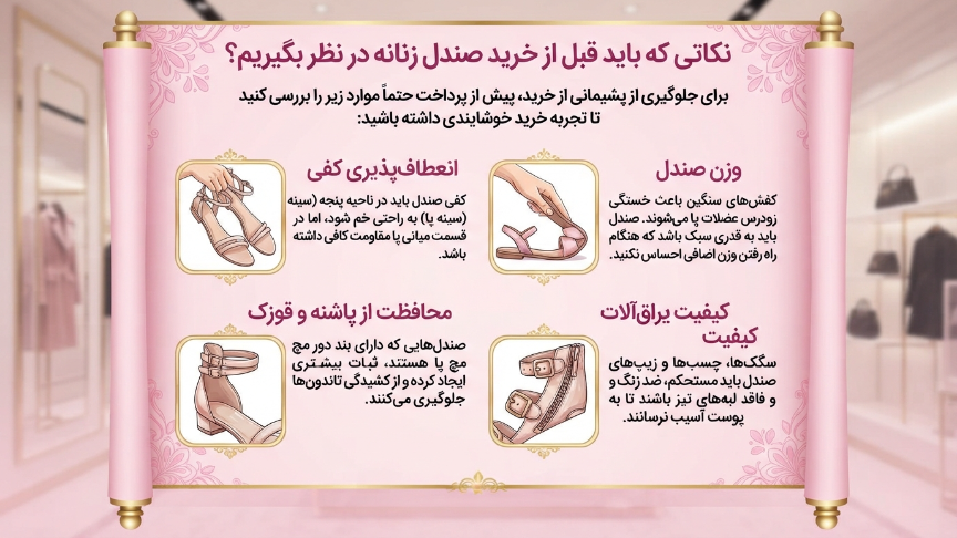 نکاتی که باید قبل از خرید صندل زنانه بدانیم