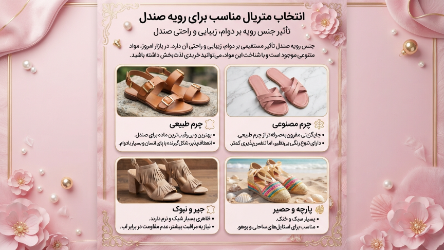 جنس رویه مناسب صندل زنانه