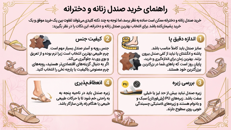 راهنمای خرید صندل زنانه و دخترانه 