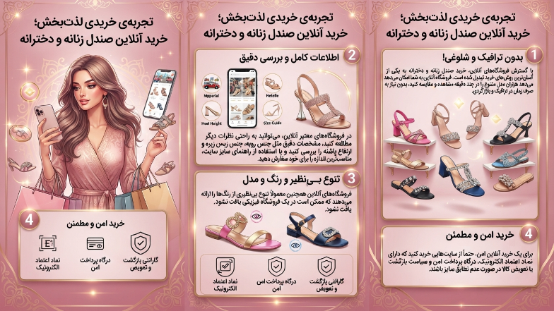 خرید آنلاین صندل زنانه و دخترانه 