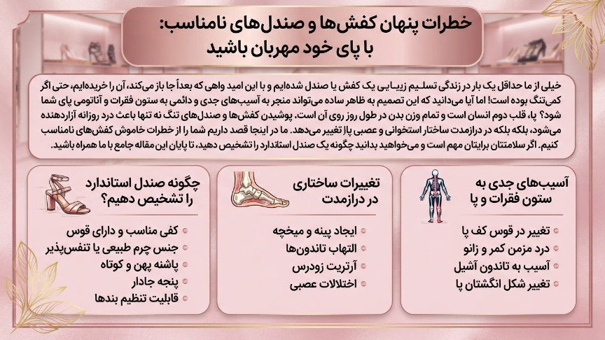 خطرات پوشیدن صندل و کفش نامناسب