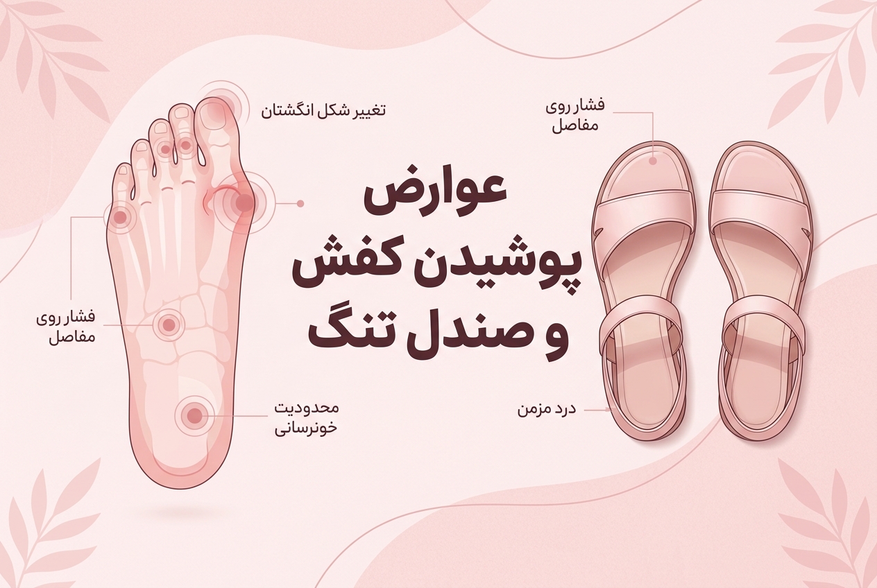 ععوارض پوشیدن کفش و صندل تنگ چیست؟