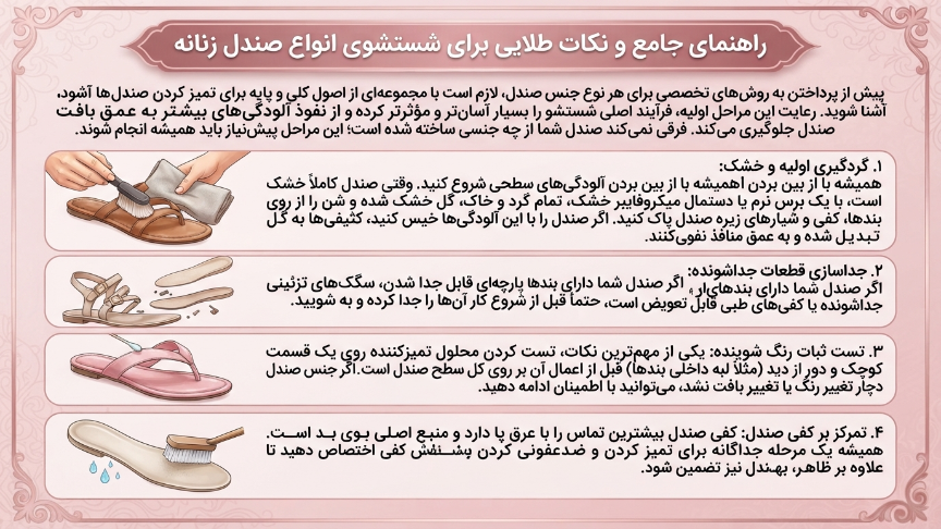 نکات شستشوی صندل