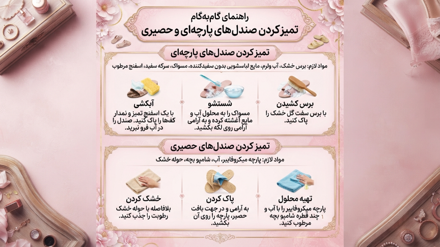 شستشوی صندل پارچه و حصری